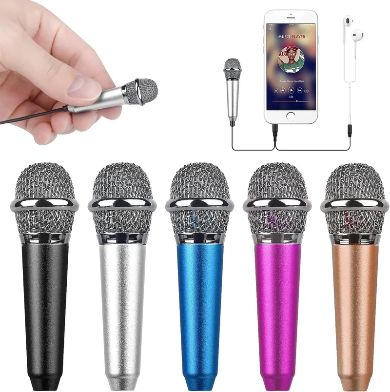 Mini Tragbares Gesangsmikrofon / Instrumentenmikrofon für Handy Laptop Notebook Apple iPhone Samsung