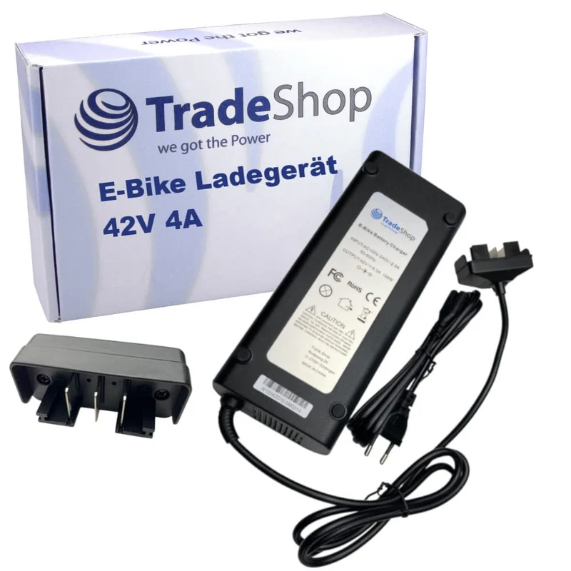 Trade-Shop Netzteil Ladegerät Ladekabel 42V 4A kompatibel mit Bosch Power Pack 400 ClassicLine EBike