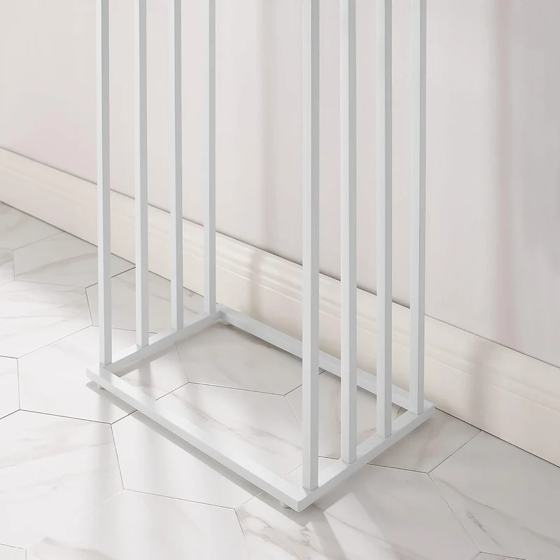 Handtuchständer Weiss – 4Ebenen, freistehend, platzsparend & modern – Stahl, Weiss