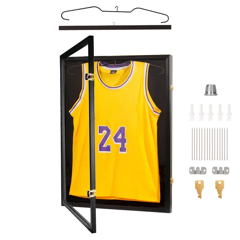Trikot Bilderrahmen,Objektrahmen,Trikotrahmen Fussball,Trikot Rahmen,80 x 60 cm,98% UV-Schutz,Abschl