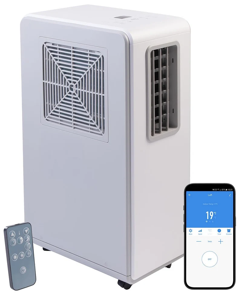 Sichler Haushaltsgeräte Air Conditioner: Mobile Klimaanlage ohne Abluftschlauch, 1.800 BTU/h, 500 W,