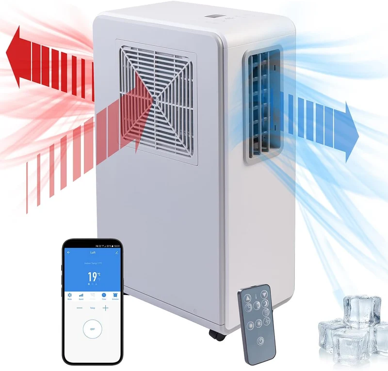 Sichler Haushaltsgeräte Air Conditioner: Mobile Klimaanlage ohne Abluftschlauch, 1.800 BTU/h, 500 W,