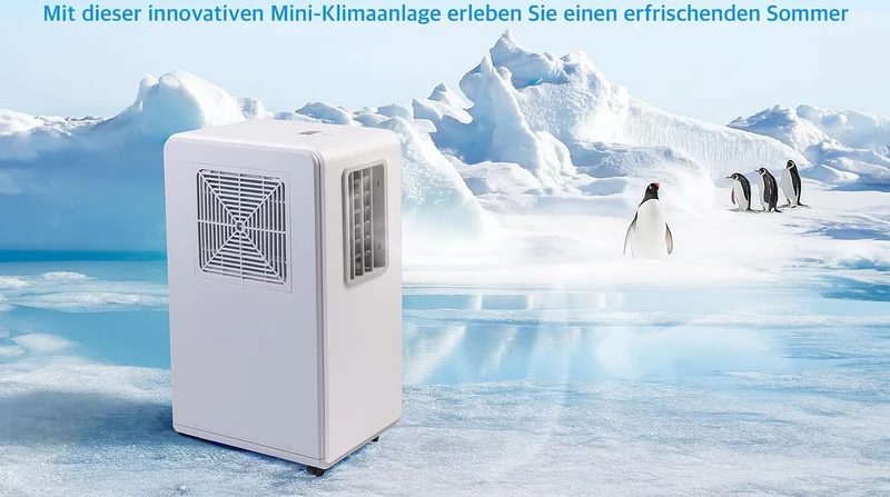 Sichler Haushaltsgeräte Air Conditioner: Mobile Klimaanlage ohne Abluftschlauch, 1.800 BTU/h, 500 W,