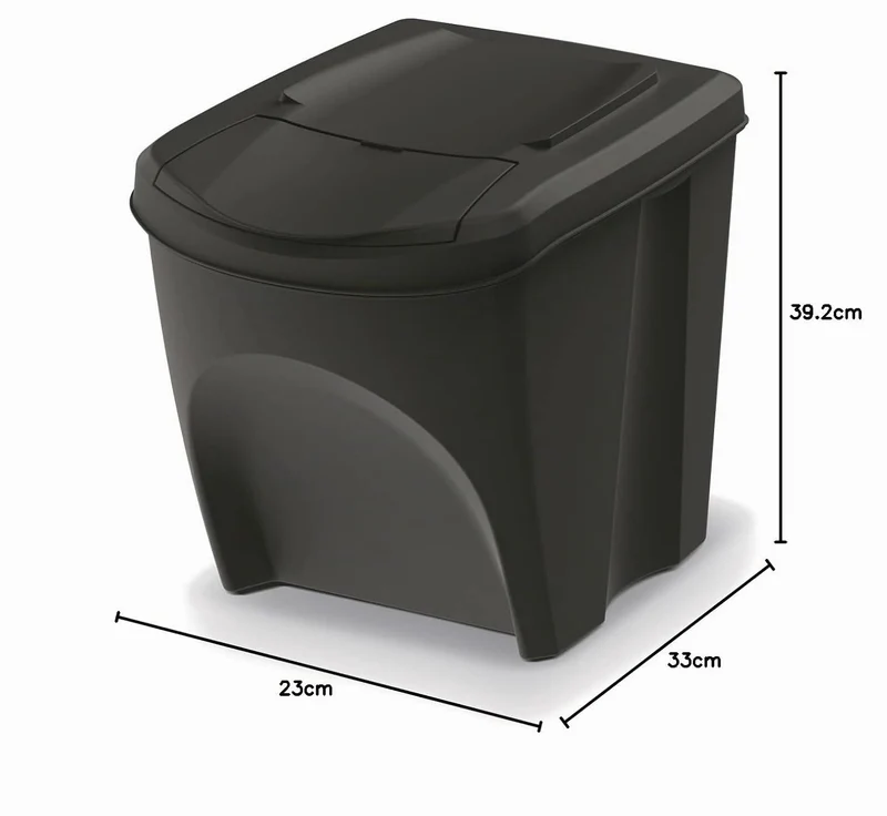Keden Sortibox Mülltrennsystem 3x25L Set Mülltrennungsbehälter Recycling Recyclingbehälter Abfallsor