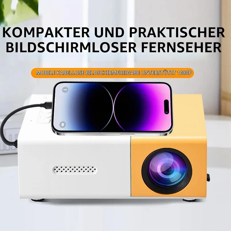 GOWENIC Smart Projector, 1080p Full HD Tragbarer Projektor mit 100Ansi 6000 LM Helligkeit, Kompatibe