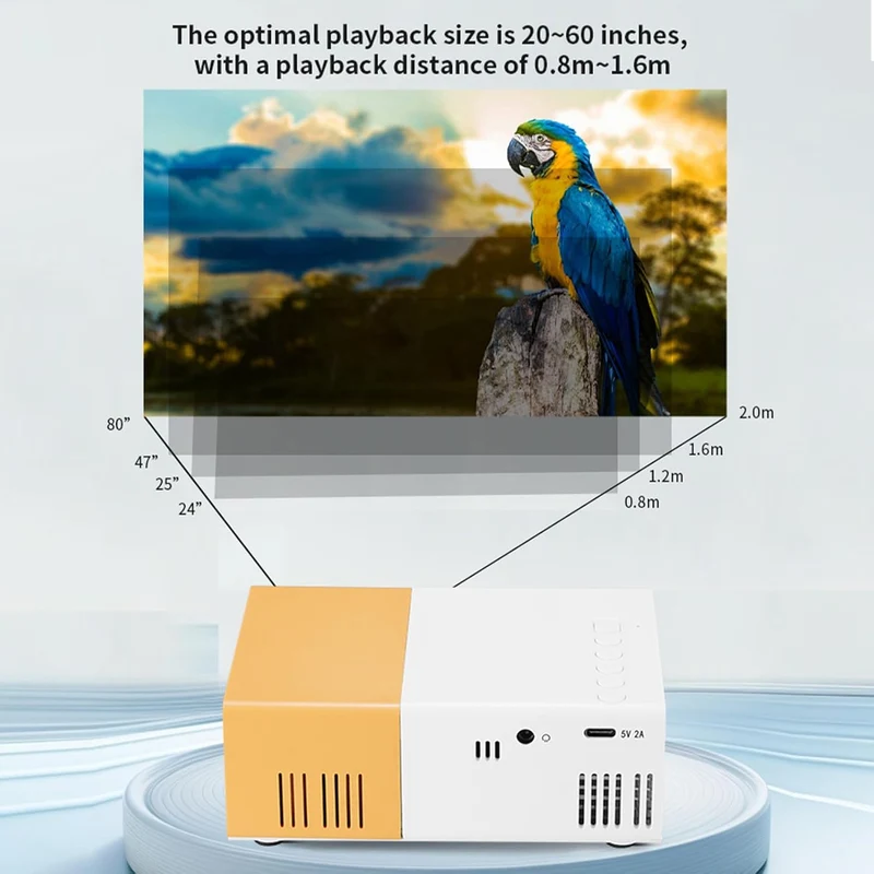GOWENIC Smart Projector, 1080p Full HD Tragbarer Projektor mit 100Ansi 6000 LM Helligkeit, Kompatibe