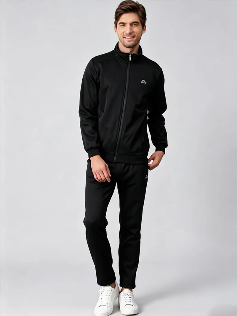FTCayanz Trainingsanzug Herren Jogginganzug Langarm Reissverschluss Jogging Anzug Sweatshirt für Fre