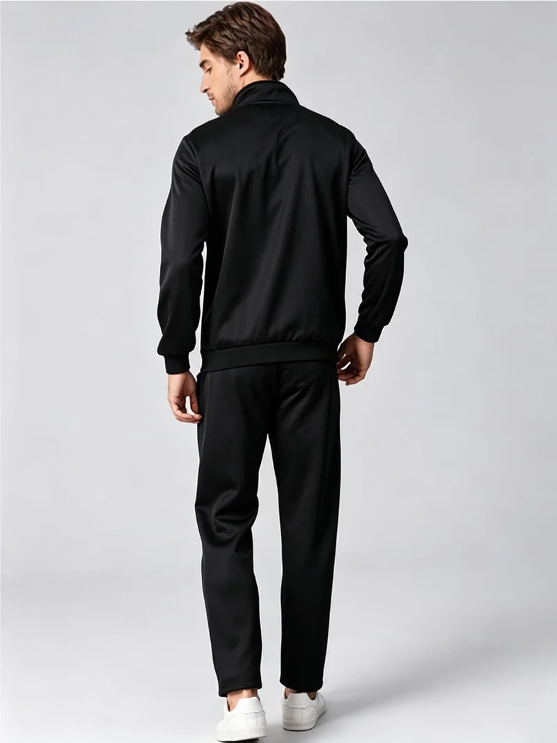 FTCayanz Trainingsanzug Herren Jogginganzug Langarm Reissverschluss Jogging Anzug Sweatshirt für Fre
