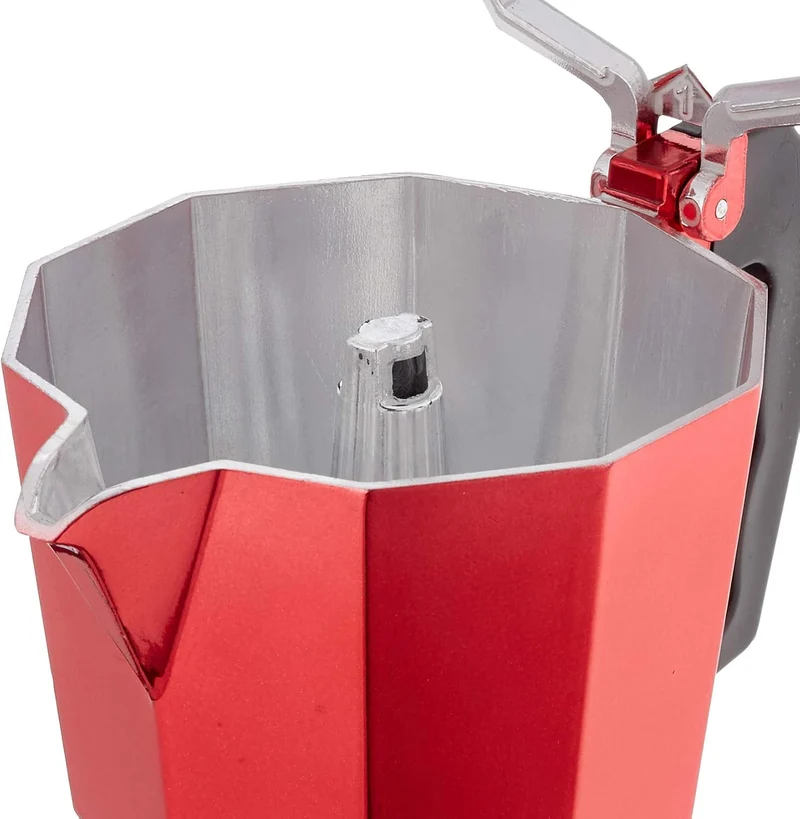Espressokocher Classico metallic rot, 6 Tassen