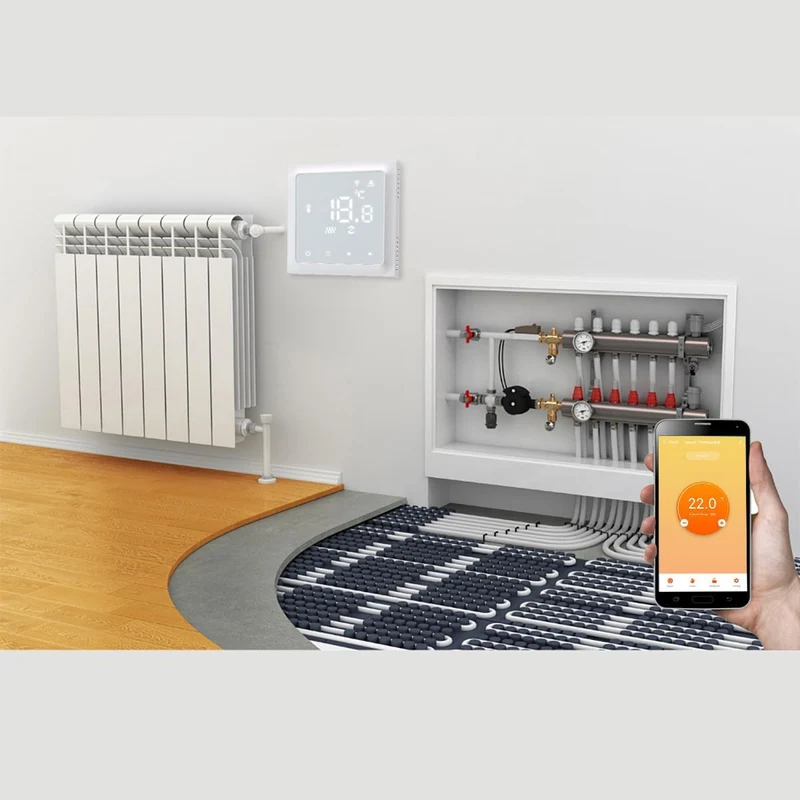 Wengart WiFi Thermostat für Wasser Fussbodenheizung WG611,max 3A Programmierbare Fussbodenheizung Th