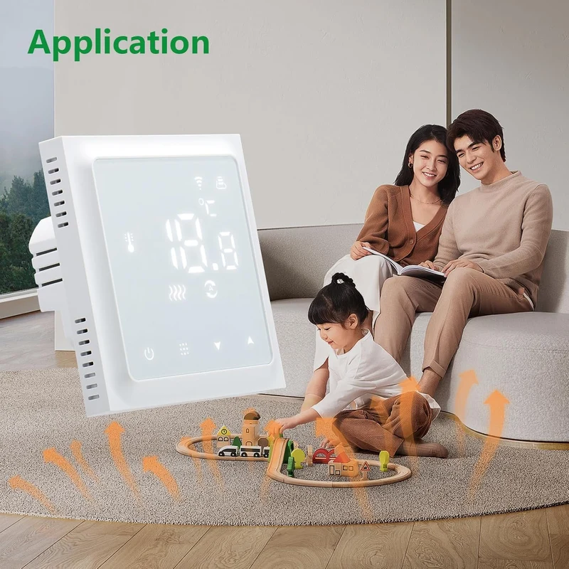 Wengart WiFi Thermostat für Wasser Fussbodenheizung WG611,max 3A Programmierbare Fussbodenheizung Th