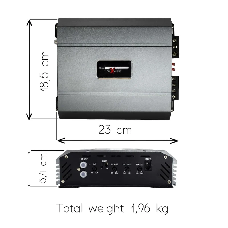 KIT SET FÜR EXCALIBUR X11000.1 1 Kanal Mono Verstärker, 2000 Watt max an 1 Ohm, 1 x 840 Watt an 4 Oh