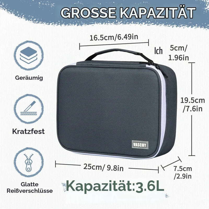 VASCHY Grosse Federmäppchen, Multi Fächer Mäppchen Organizer 72 Stück Etui Schule Federmappe Federta