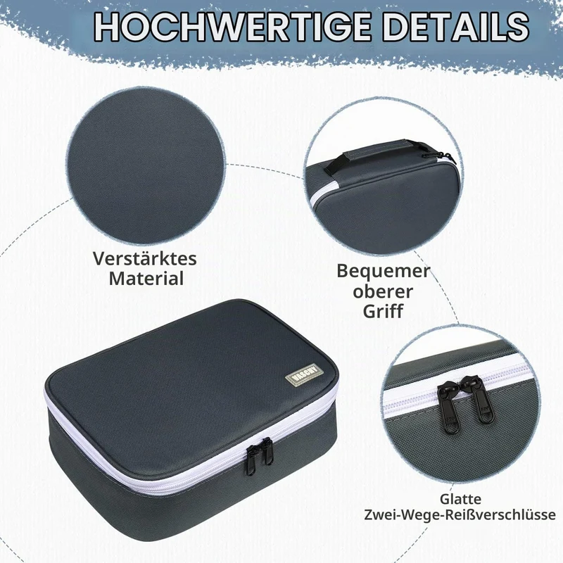 VASCHY Grosse Federmäppchen, Multi Fächer Mäppchen Organizer 72 Stück Etui Schule Federmappe Federta