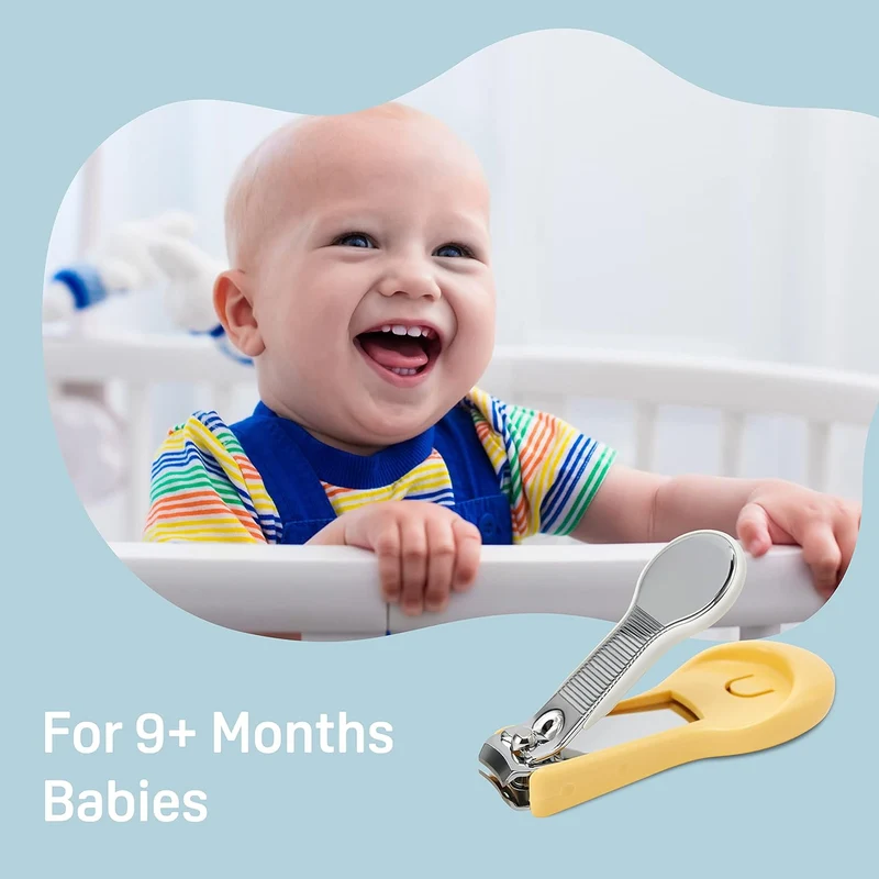 Pigeon Baby Nail Clipper with Splatter Proof Case for 9+ Months(Made in Japan)