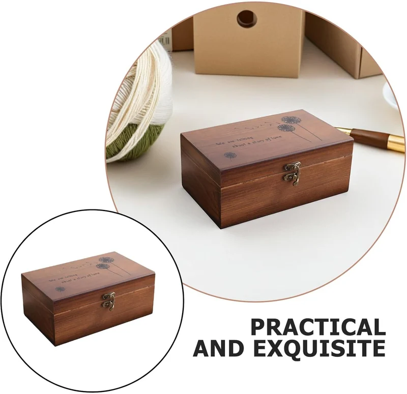Zerodeko Holz Nähkästchen mit Mehrlagigen Fächern Aufbewahrungsbox für Nähzubehör und Kleinigkeiten
