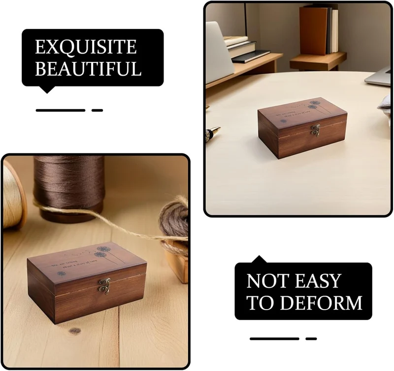 Zerodeko Holz Nähkästchen mit Mehrlagigen Fächern Aufbewahrungsbox für Nähzubehör und Kleinigkeiten
