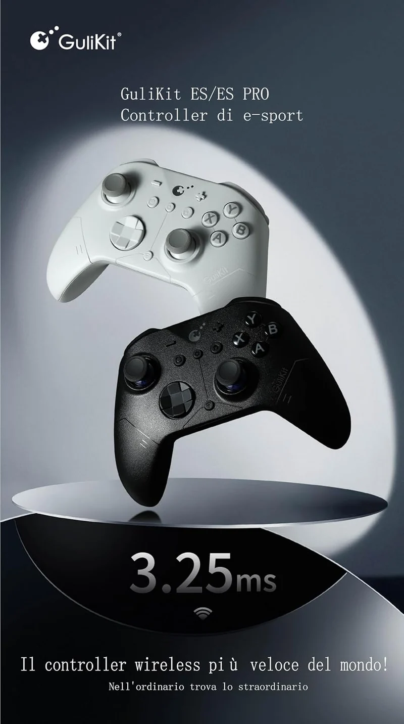 GuliKit ES PRO Wireless PC Gaming Controller für Switch 1/2, Windows/Android/Mac/Steam Deck mit 3,25
