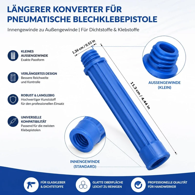 MUCKLILY 4stücke Verlängerungsrohre Für Dichtungsmasse Düsenverlängerungen Dichtungsspitzen Zum Präz