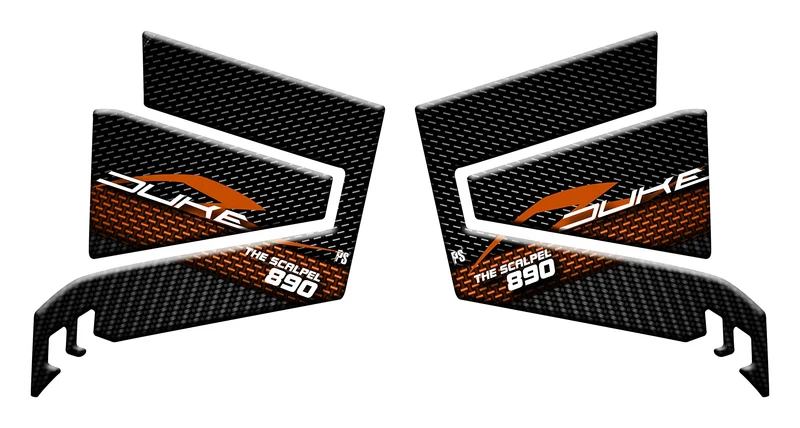 Paraserbatoio.it Aufkleber mit 3D-Effekt, Tankschutz aus Harz, kompatibel mit KTM Duke 890 Racing, s