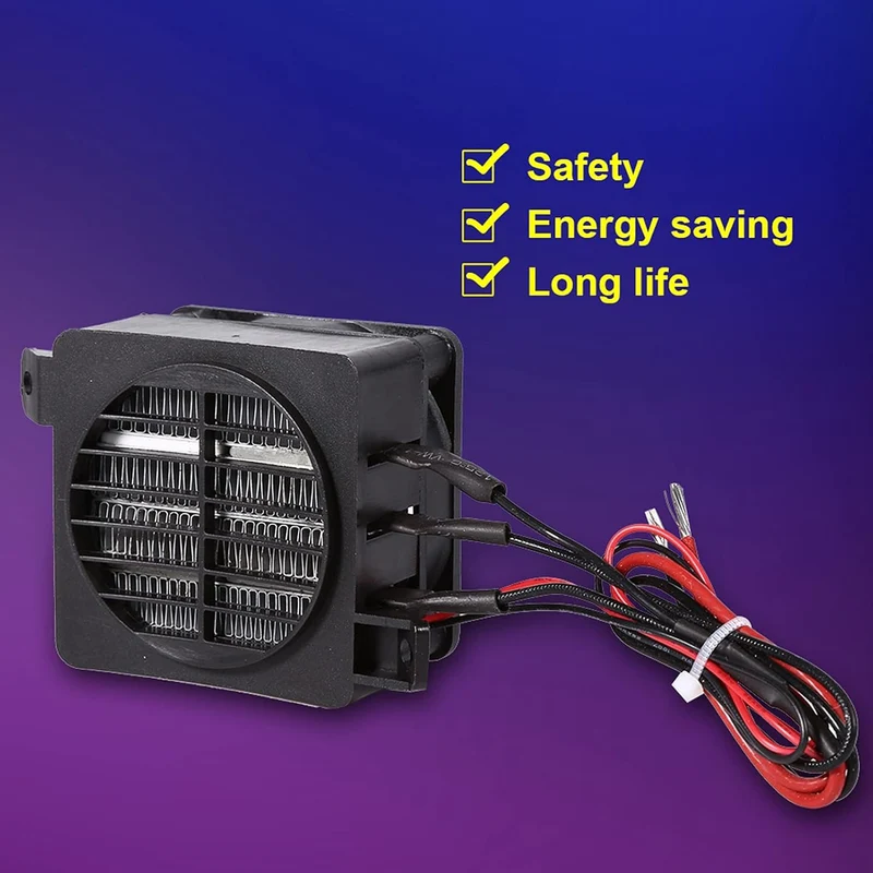 Nikou PTC Heizung 12V 100W, Auto Heizlüfter Fan Lufterhitzer Konstante Temperatur Heizelement Energi
