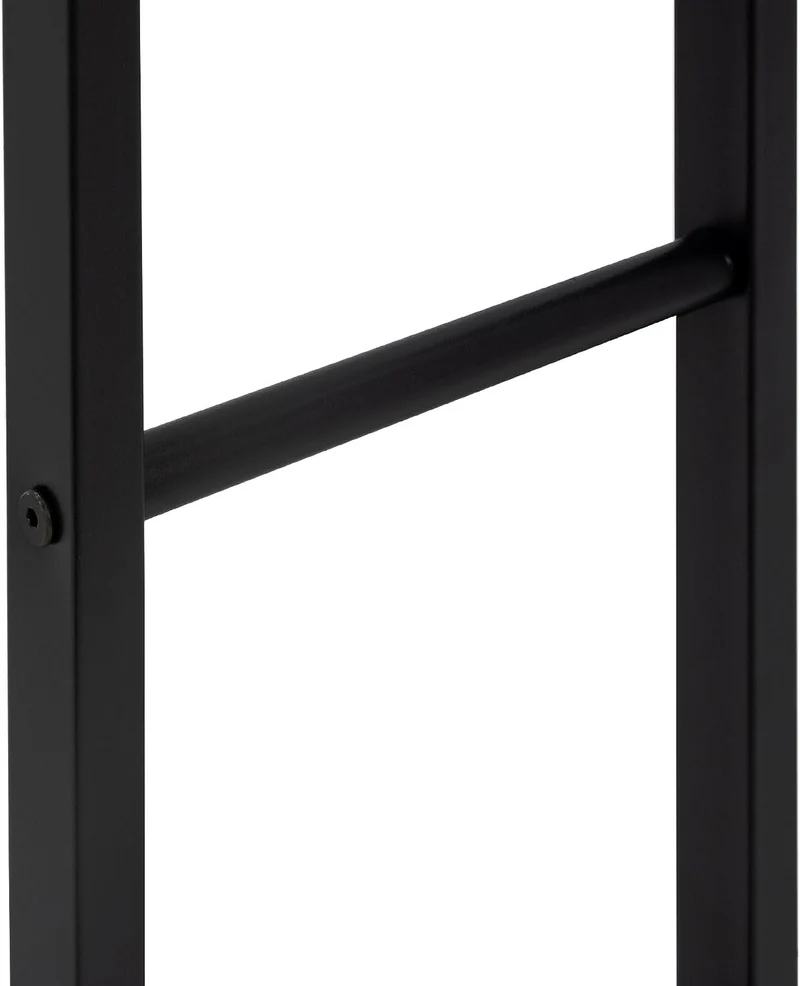 ML-Design Kaminholzregal 40x150x25 cm rechteckig Schwarz, Metall, Innen/Aussen, Brennholzregal Holza