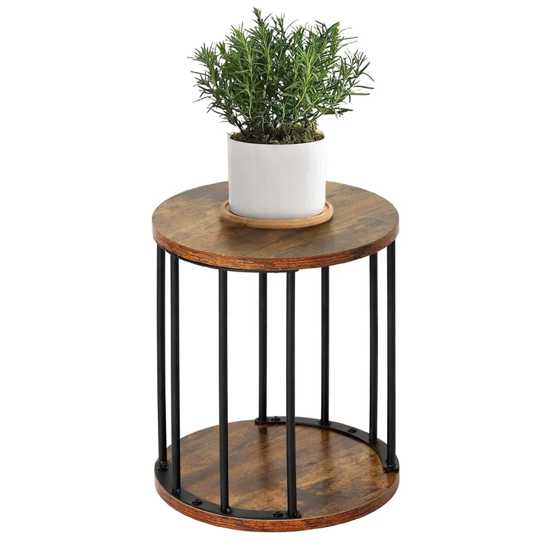 HDANI Rund Pflanzenständer Metall 35cm,Solider und Robuster Blumenständer für Wohnzimmer, Garten,Bal