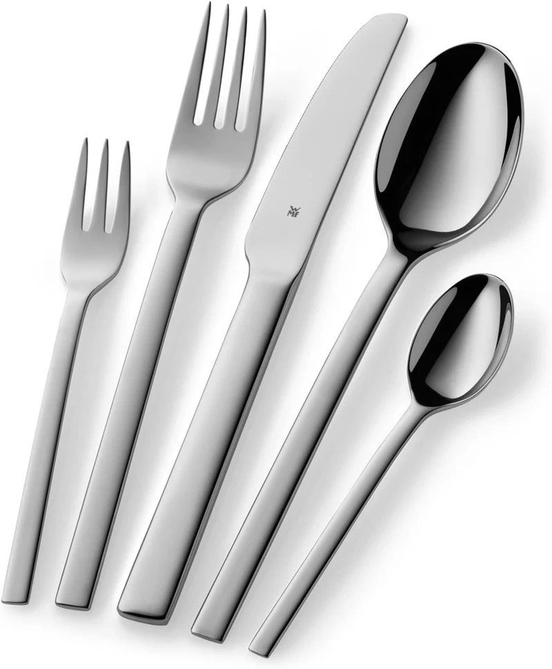 WMF Set 2-teilig Tavira Besteck Set 12 Personen, 60-teilig, Monobloc-Messer, Cromargan Edelstahl pol