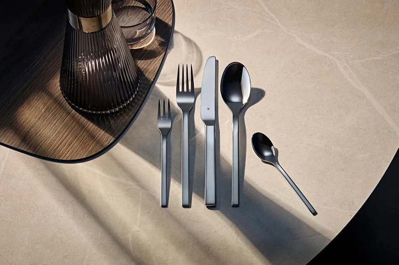 WMF Set 2-teilig Tavira Besteck Set 12 Personen, 60-teilig, Monobloc-Messer, Cromargan Edelstahl pol