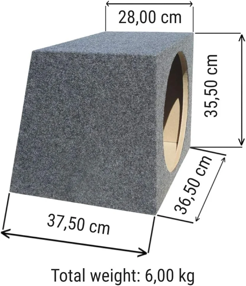 Generik LAUFGITTER LEERER Kasten FÜR SUB SUBWOOFER TIEFTON Lautsprecher VON 30,00 cm 300 MM 12" Form