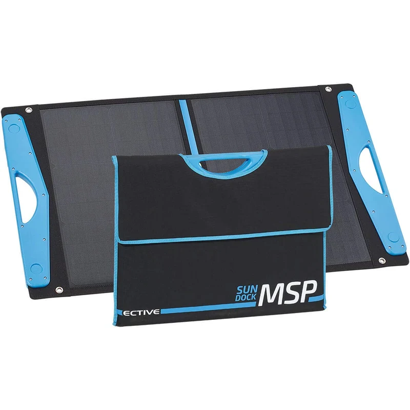 ECTIVE MSP 60 SunDock Solarpanel- 60 W, 2xUSB, mobil, tragbar, faltbar, effizient, monokristallin So