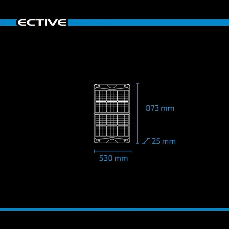 ECTIVE MSP 60 SunDock Solarpanel- 60 W, 2xUSB, mobil, tragbar, faltbar, effizient, monokristallin So