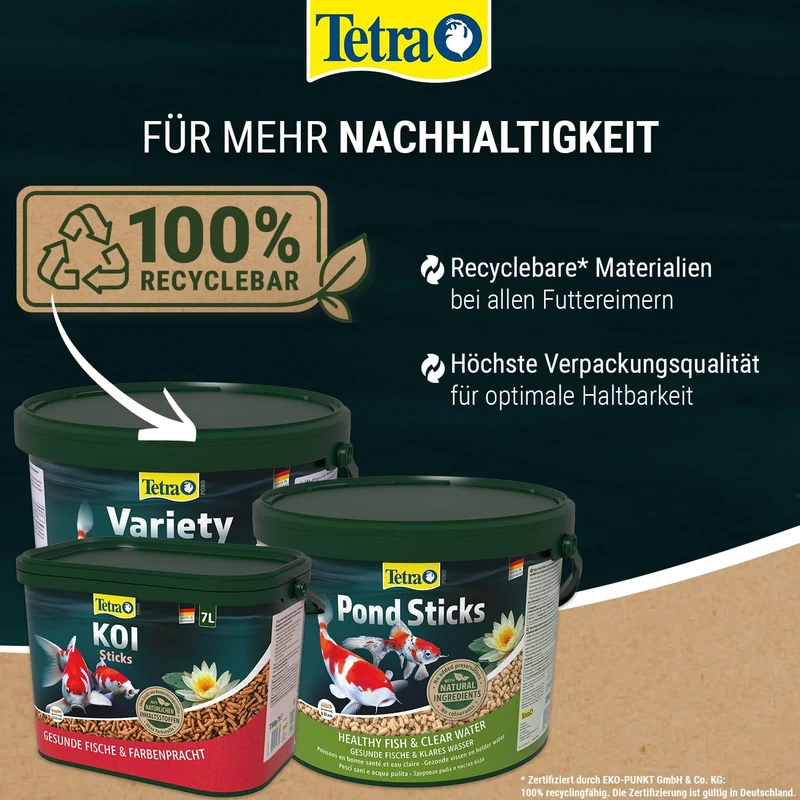 Tetra Pond Sticks - Fischfutter für alle Teichfische, unterstützt gesunde Fische und klares Wasser i