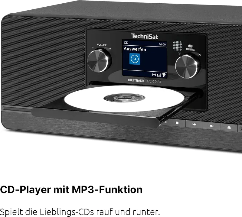 TechniSat DIGITRADIO 372 CD BT - Stereo Digitalradio, Kompaktanlage mit DAB+, UKW, CD-Player, Blueto