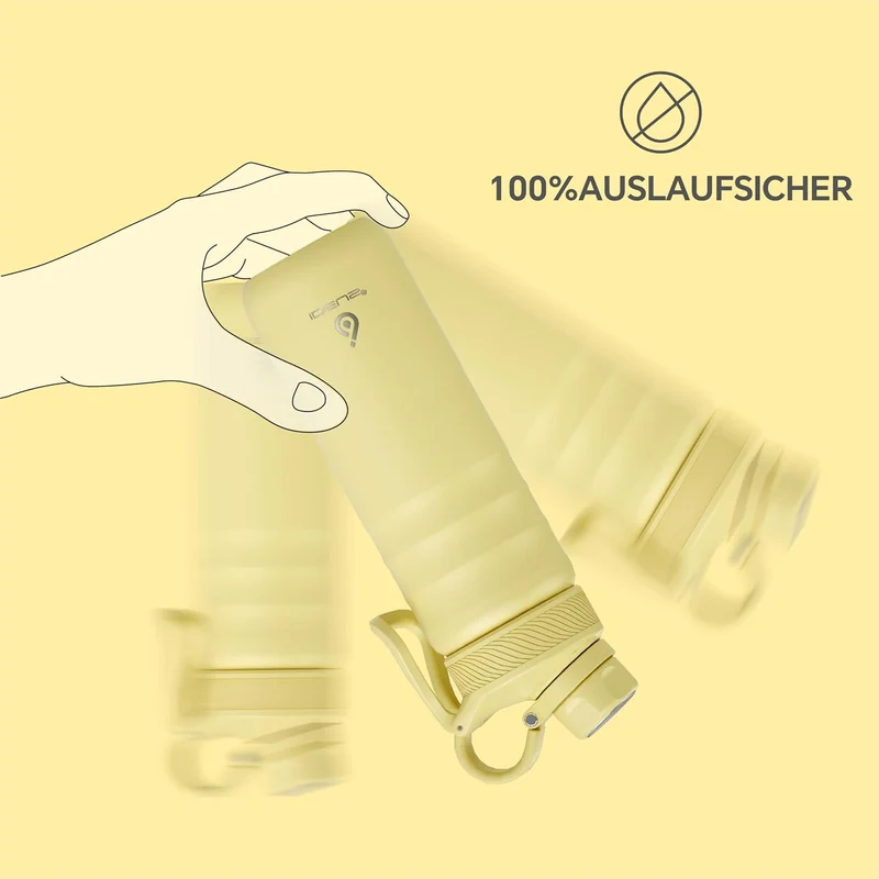 IDEUS Vakuumisolierte Wasserflasche, 24oz (710 ml) Edelstahl Doppelwand Flasche Metall Sport Kantine