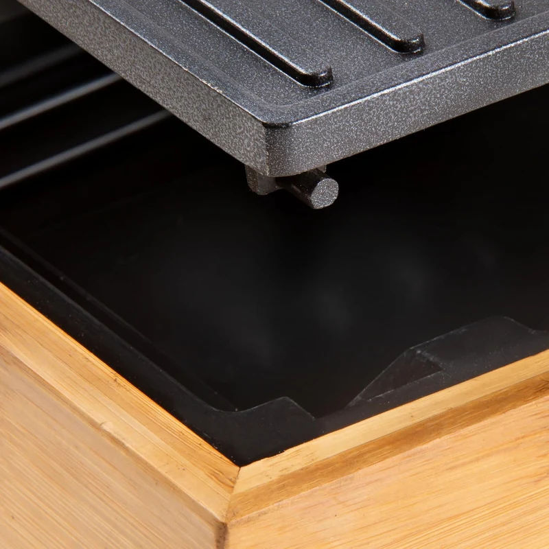 DOMO DO9270G Teppanyaki Grill Plate Bamboo Style - ‘Just Us’ Electric Plancha - Bambusholz - Beschic