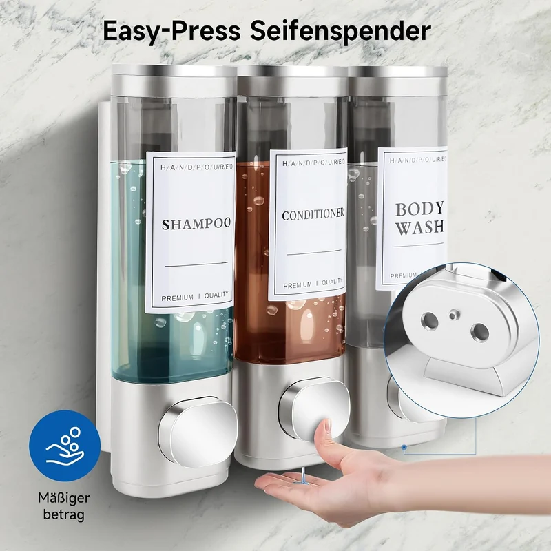 Seifenspender Wandbefestigung Dispenser Wandmontage Flüssigseifenspender Handseifenspender Badezimme