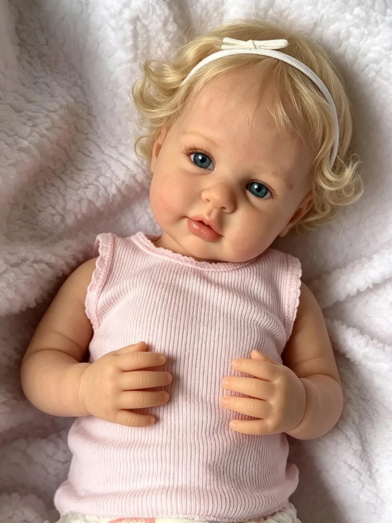 Zero pam Echtes Leben Reborn Baby Puppen Mädchen 24 Zoll Aufstellbare Reborn-Kleinkind-Baby-Puppen,