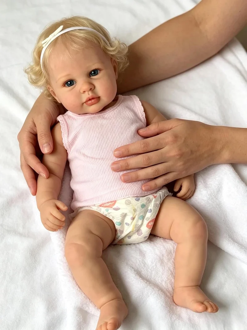 Zero pam Echtes Leben Reborn Baby Puppen Mädchen 24 Zoll Aufstellbare Reborn-Kleinkind-Baby-Puppen,