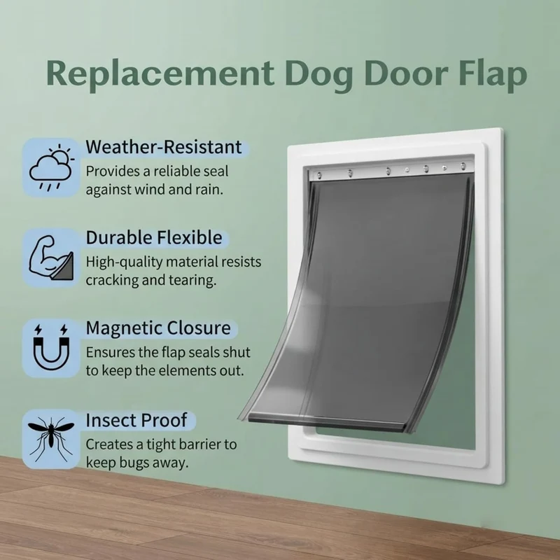 PAC11-11039 Ersatzklappe für Hunde/Haustiertür, kompatibel mit PetSafe, Masse: 41,2 x 26,7 cm, 2 Pac