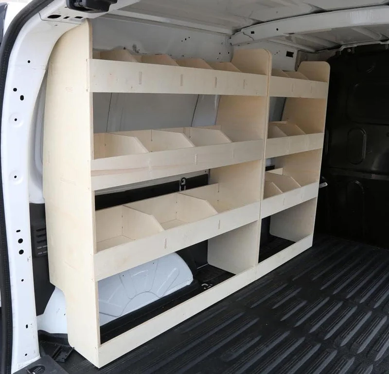Vanify - Kompatibel mit Renault KANGOO L3 (Maxi) 2008+ Fahrzeugeinrichtung Fahrzeugregale, komplette