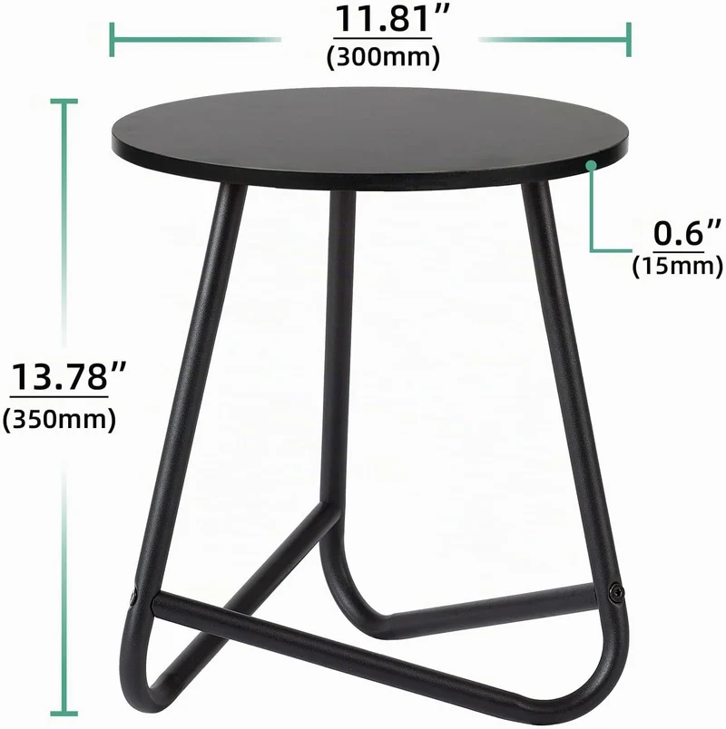 HDANI 35cm Rund Pflanzenständer,Blumenständer,Pflanzenregal aus Holz und Metall,Modernes Regal für Z