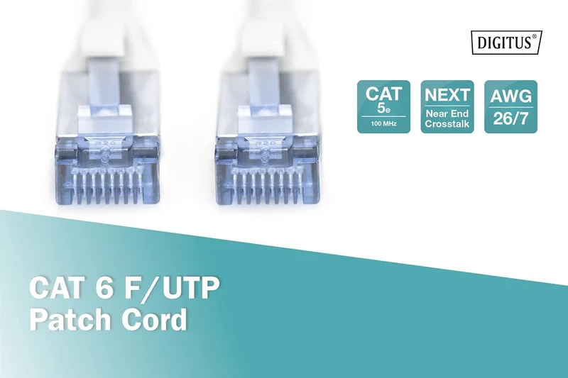 DIGITUS LAN Kabel Cat 5e - 20m - RJ45 Netzwerkkabel - F/UTP Geschirmt - Kompatibel zu Cat-6 & Cat-5