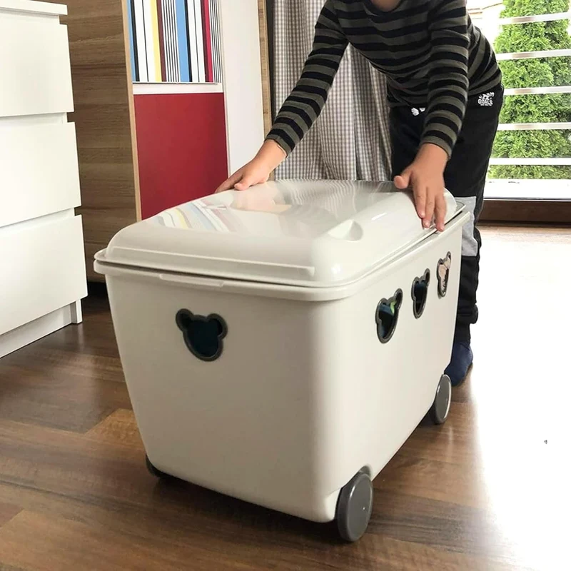 BranQ - Home essential - Multifunktionsbehälter für Spielzeug Bear 55 l, BPA-freier Kunststoff PP, b
