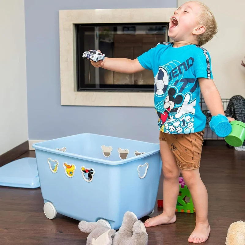 BranQ - Home essential - Multifunktionsbehälter für Spielzeug Bear 55 l, BPA-freier Kunststoff PP, b