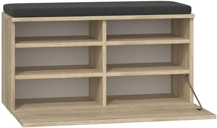 BDW Schuhschrank Schuhbank mit Sitzfläche Schuhregal, Schuhkipper, 85x35x45cm - Flur, Wohnzimmer, Sc