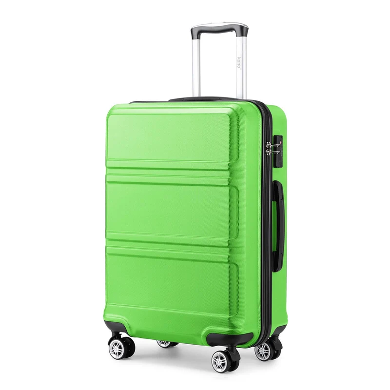 KONO Koffer Trolley Reisekoffer aus ABS+PC – Leichter Hartschalenkoffer mit 4 Zwillingsrollen und TS