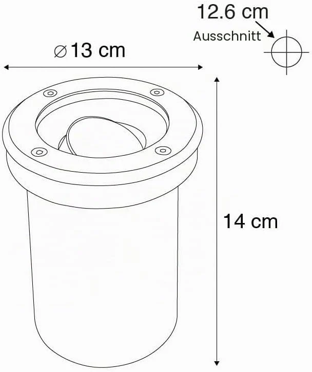Qazqa - Modern Moderner Outdoor-Bodenstrahler Aussen Befahrbar Stahl I Silber I nickel matt verstell
