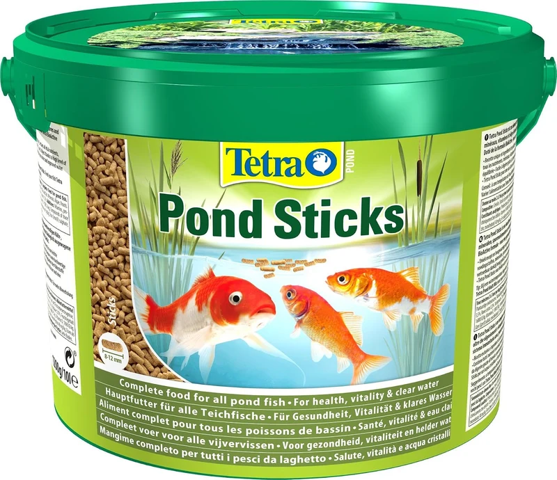 Tetra Pond Goldfish Fischfutter - 3in1 Mix mit Flocken & Pond Sticks - Fischfutter für Teichfische,