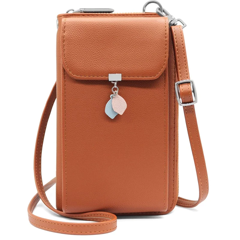 HNOOM Handytasche zum Umhängen RFID Schutz Geldbeutel Damen Umhängetasche Klein Crossbody Handytasch